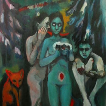 Pittura intitolato "Filer la nuit" da Emilie Lagarde, Opera d'arte originale