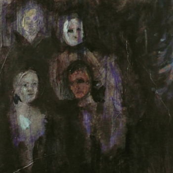 Pittura intitolato "Figures" da Emilie Lagarde, Opera d'arte originale