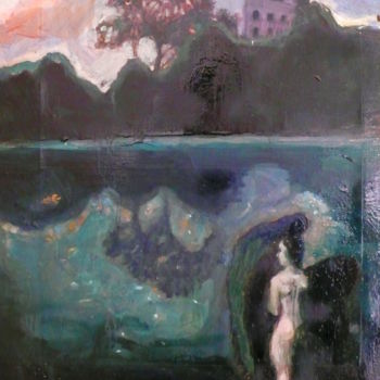 Pintura intitulada "Crépuscule" por Emilie Lagarde, Obras de arte originais