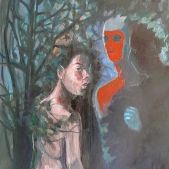Peinture intitulée "Inconnu" par Emilie Lagarde, Œuvre d'art originale