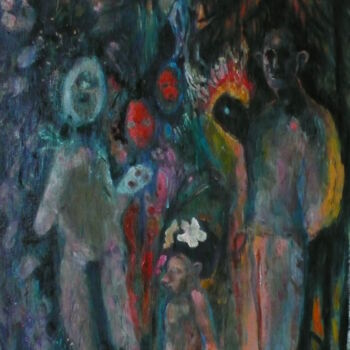Pittura intitolato "La foire" da Emilie Lagarde, Opera d'arte originale