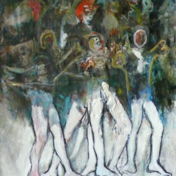 Peinture intitulée "La contredanse" par Emilie Lagarde, Œuvre d'art originale
