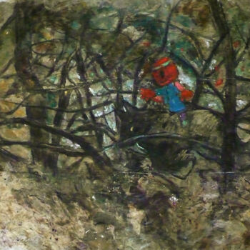 Pintura intitulada "La cavalcade sauvage" por Emilie Lagarde, Obras de arte originais