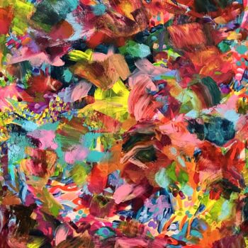 Pintura titulada "Joyeux Chaos De Mon…" por Emilie Lainé, Obra de arte original, Acrílico