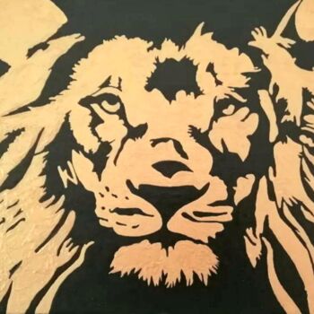 Pittura intitolato "The lion king" da Emilie Ruffat, Opera d'arte originale, Acrilico