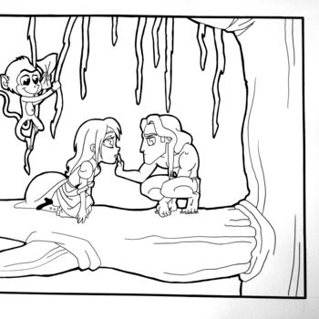 Dessin intitulée "Tarzan" par Emilie Russery, Œuvre d'art originale, Autre