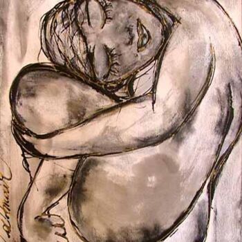 Drawing titled "Maux d'amour" by Emilie Teillaud, Original Artwork