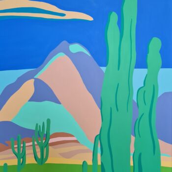 Peinture intitulée "Carretera de Baja,…" par Emilie Chêne, Œuvre d'art originale, Acrylique Monté sur Châssis en bois