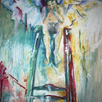 Painting titled "Ange déchu" by Emilie Etienne, Original Artwork