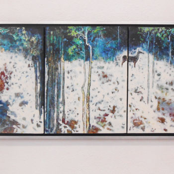 Malarstwo zatytułowany „L'hiver” autorstwa Lorenz, Oryginalna praca, Akryl Zamontowany na Drewniana rama noszy