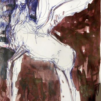 Malarstwo zatytułowany „Cerf blanc ailé” autorstwa Lorenz, Oryginalna praca