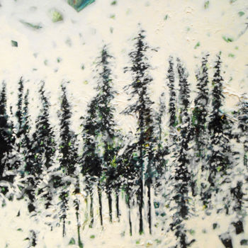 Картина под названием "L'hiver" - Lorenz, Подлинное произведение искусства, Акрил Установлен на Деревянная рама для носилок
