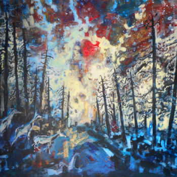제목이 "La traversée"인 미술작품 Lorenz로, 원작, 아크릴 나무 들것 프레임에 장착됨