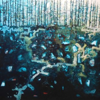 「Forêt」というタイトルの絵画 Lorenzによって, オリジナルのアートワーク, アクリル ウッドストレッチャーフレームにマウント