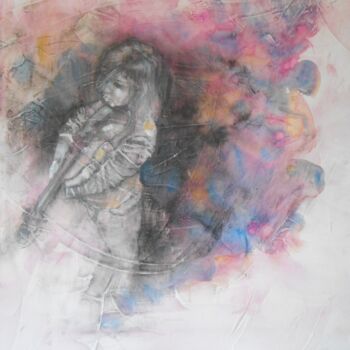 Painting titled "La petite violoniste" by Lorenz, Original Artwork, Acrylic