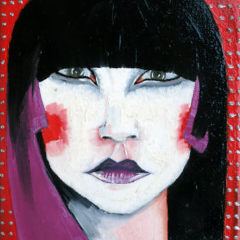 Pintura intitulada "rouge" por Emilie Rousset, Obras de arte originais, Óleo