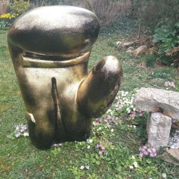 Sculpture titled "gant boxe" by Emilio Mortini, Original Artwork, Aluminium