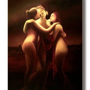 Painting titled "the-three-graces-60…" by Emilio Paintings, Original Artwork, Oil