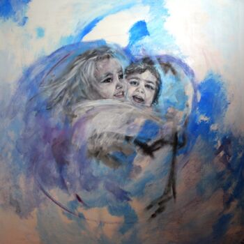 Pittura intitolato "Abrazos" da Emilio Vieites Aguiar (EVA), Opera d'arte originale, Olio