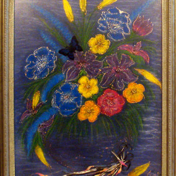 Painting titled "Floral Whisper" by Emiliya Nikolova, Original Artwork, Oil