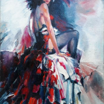 Painting titled "Dancing Lady" by Emiliya Rudaschewskaja, Original Artwork, Oil