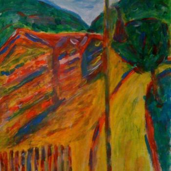 Painting titled "Austrian village" by Lazarovici, Original Artwork