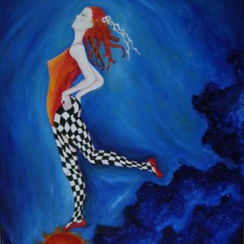 Schilderij getiteld "Sunrise Ballet" door Elisha Miller, Origineel Kunstwerk