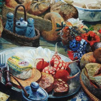 Painting titled "Abundance - detail" by Emil Pascalau, Original Artwork