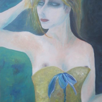 Painting titled "Femme au bustier I" by Emily Helstroffer, Original Artwork