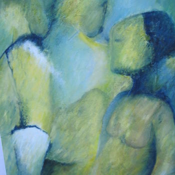 Malarstwo zatytułowany „Les femmes” autorstwa Emily Helstroffer, Oryginalna praca, Akryl