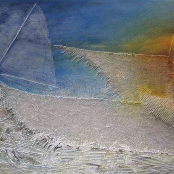 Painting titled "Voile ou bateau" by Emily Helstroffer, Original Artwork, Acrylic