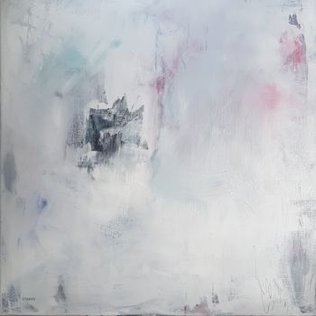 Картина под названием "Glacial" - Emily Starck, Подлинное произведение искусства, Акрил Установлен на Деревянная рама для но…