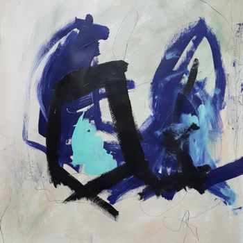 Painting titled "Blue lungs" by Emily Starck, Original Artwork, Acrylic