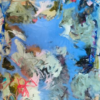 Schilderij getiteld "Le grand bleu" door Emily Starck, Origineel Kunstwerk, Acryl