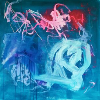 Картина под названием "Neon" - Emily Starck, Подлинное произведение искусства, Акрил Установлен на Деревянная рама для носил…