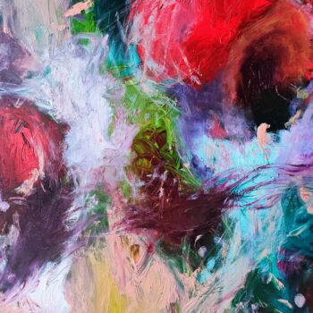 Malarstwo zatytułowany „Colors in Winter” autorstwa Emily Starck, Oryginalna praca, Olej Zamontowany na Drewniana rama noszy