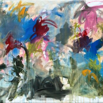 "Abstract landscape" başlıklı Tablo Emily Starck tarafından, Orijinal sanat, Akrilik Ahşap Sedye çerçevesi üzerine monte edi…