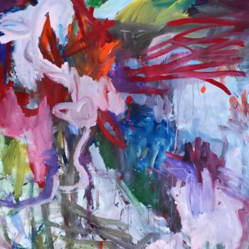 Картина под названием "31 août 2023" - Emily Starck, Подлинное произведение искусства, Акрил Установлен на Деревянная рама д…