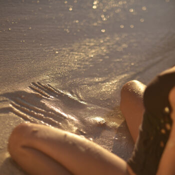 Photography titled "Golden Beach Moment" by Emir Sergo, Original Artwork, Non Manipulated Photography