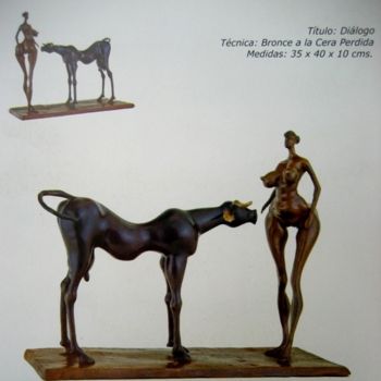 Malerei mit dem Titel "Diálogo" von Emiro Garzon Correa, Original-Kunstwerk