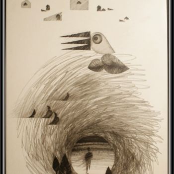 Zeichnungen mit dem Titel "EL MORTE" von Emirr, Original-Kunstwerk, Graphit