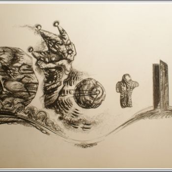 Disegno intitolato "ASTRONAUTA" da Emirr, Opera d'arte originale, Grafite
