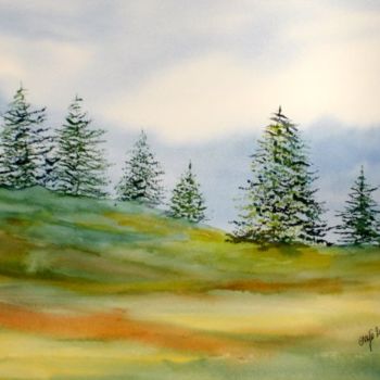 Painting titled "haute montagne" by Jocelyne Dumont, Original Artwork