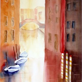 Painting titled "Canal à Venise" by Jocelyne Dumont, Original Artwork