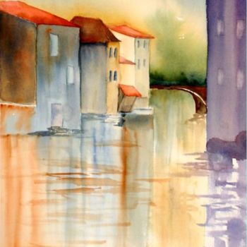 Painting titled "Brantôme 2" by Jocelyne Dumont, Original Artwork