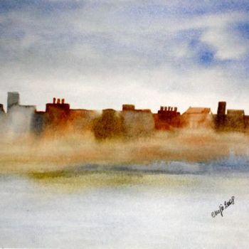 Peinture intitulée "brouillard" par Jocelyne Dumont, Œuvre d'art originale