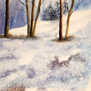 Pittura intitolato "Plaisir d'hiver 1 (…" da Jocelyne Dumont, Opera d'arte originale