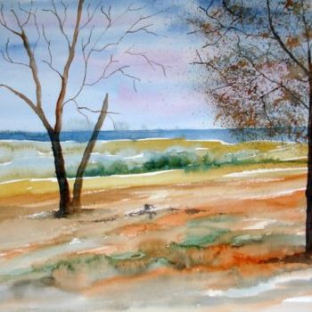 Pintura titulada "Baie de Somme" por Jocelyne Dumont, Obra de arte original