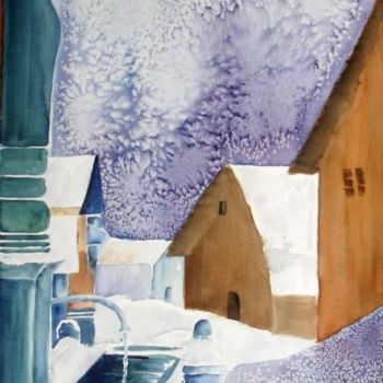 "village sous la nei…" başlıklı Tablo Jocelyne Dumont tarafından, Orijinal sanat
