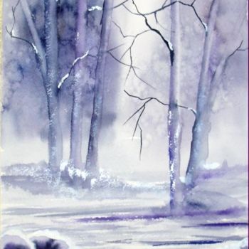 Malerei mit dem Titel "lueur-d-hiver.jpg" von Jocelyne Dumont, Original-Kunstwerk